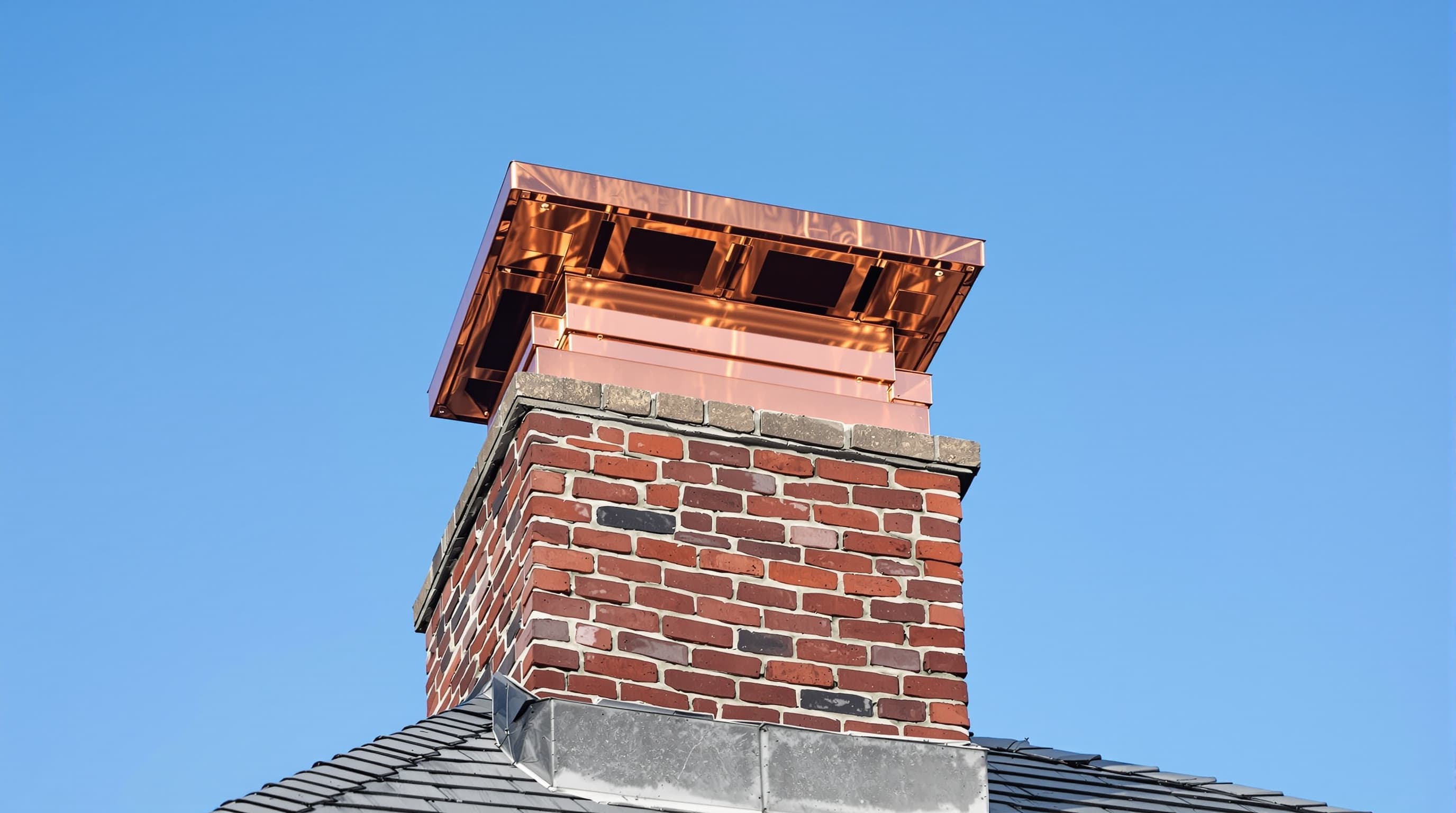 Colonial chimney restoration — after
